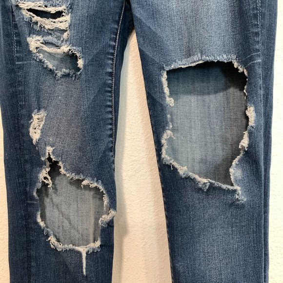 American Eagle Super Stretch X Jegging Jeans Ripped Holes W28"xL28" Women Size 6 - Picture 7 of 11